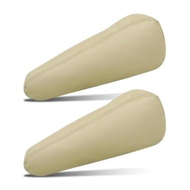 Imagem de AUGREX Capa de apoio de braço automática adequada para Lexus GX470 2003 2004 2005 2006 2007 2008 2009 couro de microfibra, um par de marfim caramelo