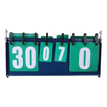 Imagem de uhyOHF Scoreboard Score Keeper - Portátil Flipper Table Top Score Keeper 4-Digital Score Counter Sistema de Pontuação para Tênis de Mesa Basquete Futebol Futebol Beisebol (