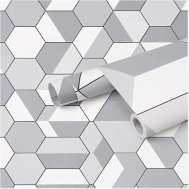Imagem de Papel de Parede Adesivo PVC Estampa Tela Geometrica - 5 Metros