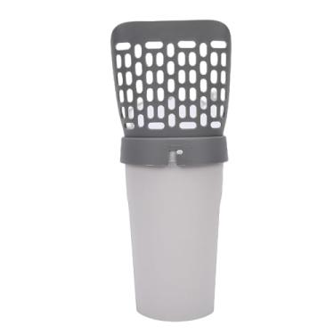 Imagem de GLOGLOW Colher de Areia para Gatos, Limpador de Caixa de Areia Com Uma Mão Com Lata de Lixo Removível e Saco Integrado, para Limpeza Rápida e Fácil, Colher e Despejar Em 1 Etapa