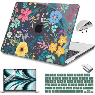 Imagem de Teryeefi Capa rígida para laptop M5 MacBook Pro 14 polegadas 2025 modelo A3434 A3112 A3112 A3401 A3185 M3 A2918 A2992 A2779 A2442 para MacBook Pro de 14 polegadas M4 M3 Chips M2 Floral colorido 136