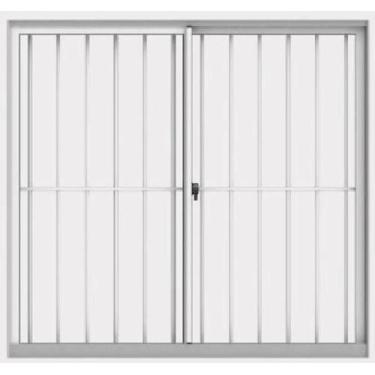 Imagem de Alumasa Janela Alum Br Giusto Correr 2f C/grade 100x100