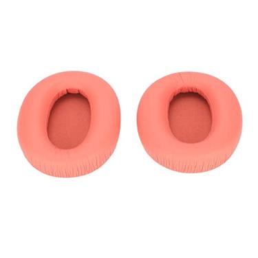 Imagem de Akozon Almofadas de Ouvido de Reposição para Fones de Ouvido EDIFIER W820NB – Almofadas de de Couro Proteico Com Isolamento de Ruído para Audição Confortável (protetores de ouvido vermelhos)