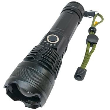 Imagem de Lanterna Tática Militar Profissional T9 Recarregável LED P-50 Zoom Super Potente Alumínio Resistente Camping, Pesca Emergência Vigilância Polícia