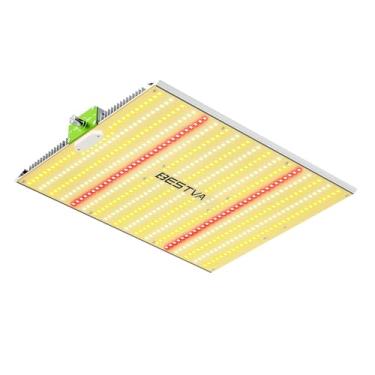 Imagem de BESTVA Lâmpada de crescimento de LED Pro1000 regulável integrada nos diodos Samsung LM301H e MeanWell Driver lâmpada de crescimento total espectro para cobertura de 9 x 9 pés de cobertura de estufa hidropônica plantas interiores vegetais e flores