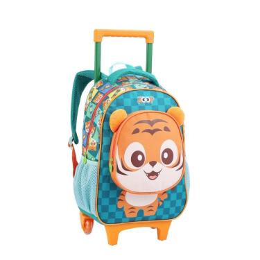 Imagem de Mochila de Rodas Tigre Meninos Creche Passeio