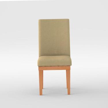 Imagem de Cadeira Para Mesa De Jantar Estofada Reforçada capuccino