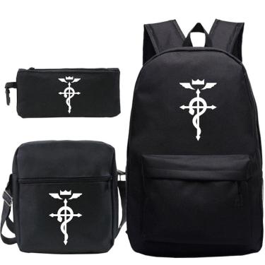Imagem de Conjunto de mochilas Anime Fates Satchel, bolsa escolar casual para crianças