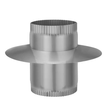Imagem de Zonon Adaptador de tampa de vento de 15 cm conector de tubo de ventilação de chaminé de aço inoxidável ajuste seguro para fogão a lenha lareira ou ventilação do sistema de aquecimento