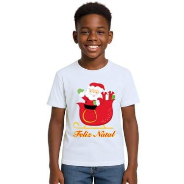 Imagem de Camiseta Natal Trenó Papai Noel Estampa Personalizada - UseP4, Branco,