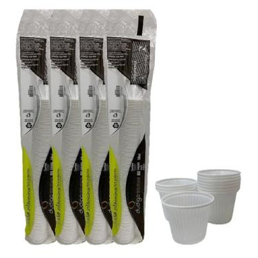 Imagem de 500 Copos Descartável 50ml Branco Plástico Café Chá Dudigo