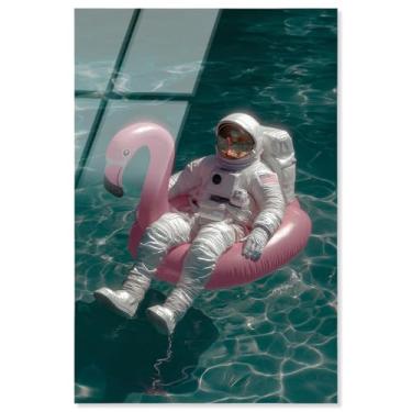 Imagem de Astronauta Aqua Astronaut I Acrílico Impressão Astronauta Arte de Parede por Art Remedy, Pronto para pendurar, 25 x 38 cm