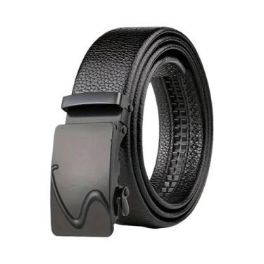 Imagem de Cinto De Couro Casual Masculino Com Fivela Automática, Alta Qualidade,