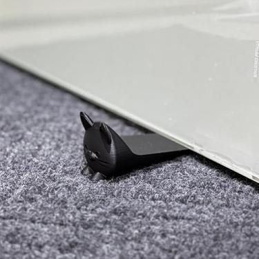 Imagem de Fechadura antirroubo para hotéis – construção em aço inoxidável, fechadura de segurança sem perfuração, ideal para viagens e acomodações compartilhadas. (Preto)