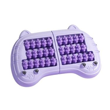 Imagem de harayaa Massageador de pés com rolo multifuncional para fáscia plantar, compacto, com suporte para o arco do pé e para massagem profunda nos músculos e solas, Roxo