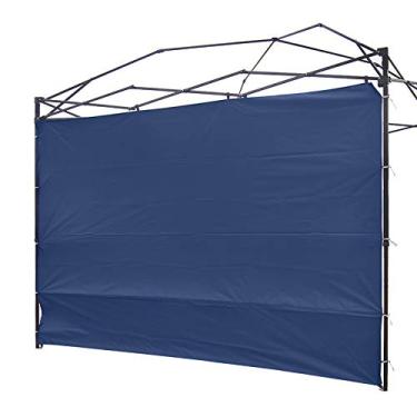 Imagem de Tenda de parede lateral à prova d'água para toldos de 3 x 3 m, tenda dobrável de perna reta, toldos instantâneos ao ar livre, 1 peça de parede lateral azul marinho