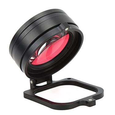 Imagem de GLOGLOW Filtros e Acessórios Lente Com Filtro de Mergulho Vermelho Roxo para Hero 9, 58mm, Vidro óptico e Liga de Alumínio, Fotografia Subaquática Junestar 16x HD Macro Nan