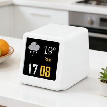 Imagem de Luocute Display Dinâmico de LED, Tela IPS de 1,54 Polegadas, Clima, Temperatura, Umidade, Animação GIF, Com Servidor de Rede Integrado, para álbum de Fotos Eletrônico Doméstico de