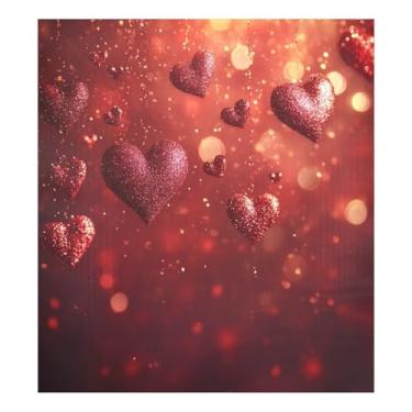 Imagem de Blueangle Capa de ímã de máquina de lavar louça corações Dia dos Namorados, decoração da capa frontal da máquina de lavar louça, adesivos de eletrodomésticos, adesivos de eletrodomésticos, 58 cm C x