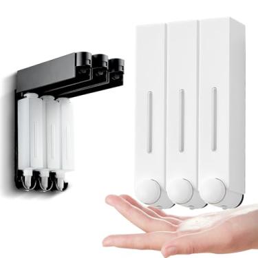 Imagem de 2-Pack 420ML Dispenser de Sabonete Manual para Parede ABS À Prova Vazamentos Instalação Sem Furadeira Bomba Silicone Grande Capacidade Banheiro Cozinh