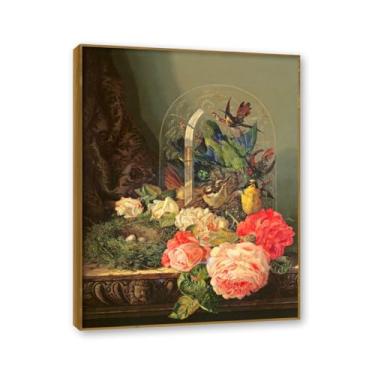 Imagem de NHLDZYH Moldura de Teca. Tela decorativa cozinha, arte vintage especiarias coloridas, arte de parede quadros para sala de estar quarto cozinha. B58. 80x105cm