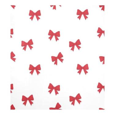 Imagem de Blueangle Capa de ímã de lava-louças com laço de fita vermelha dos namorados, decoração de capa de lava-louças frontal, adesivos de eletrodomésticos, adesivos de eletrodomésticos, 58 cm C x 66 cm