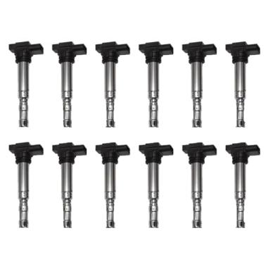 Imagem de Compatível com Bentley, Continental, Flying, Spur e Flex 2008, 2009, 2010, 2011, 2012 e 2013. Kit com 12 bobinas de ignição para carro, código 07C905115E.