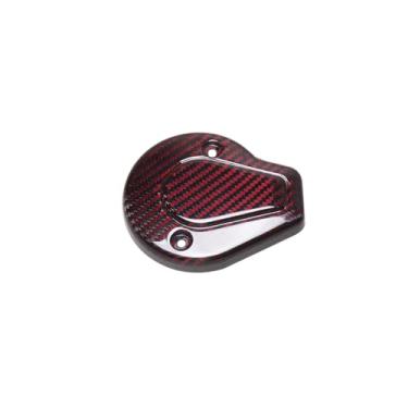 Imagem de POWER JAMES 100% fibra de carbono Cam Timer Trim Cover compatível com Harley Davidson Touring 2023-2025 com modelos VVT, CVO Road Glide ST, CVO Street Glide ST (vermelho)