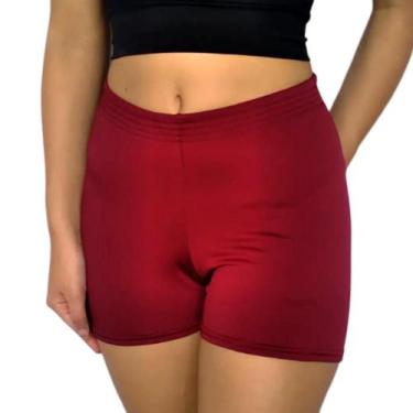 Imagem de Short Feminino Curto Justo Elástico Liso Suplex Pp ao Plus Size - Konc
