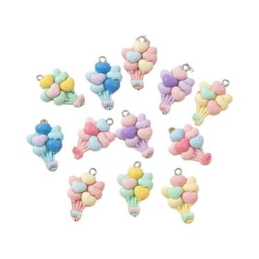 Imagem de Pingentes De Balão Coloridos E Brilhantes 10PCS DIY Cola Creme Para Ca