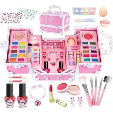 Imagem de Conjunto De Maquiagem Com Maleta Infantil Lavável Presente – Boss Store7