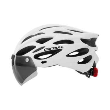 Imagem de Capacete De Ciclismo Ultraleve Com Luz Traseira E Viseira Removível Pa