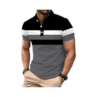 Imagem de Camisa Polo Masculina Slim Fit De Secagem Rápida Com Manga Curta Para 