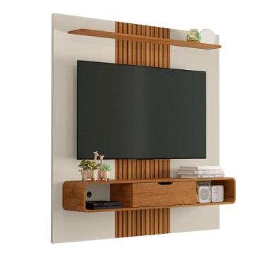 Imagem de Painel Lisboa 1 Porta Off White Nature Ripado TV 65 2076137 Bechara  -