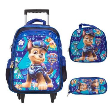 Imagem de Kit Mochila Escolar Masculina Paw Patrol Rodinha + Lancheira - TOYS 2U