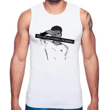 Imagem de Regata Pelo fim do futebol moderno - Foca na Moda, Branco, GG