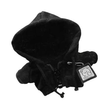 Imagem de Jaqueta Moletom Casual Preta Para Homens Da Série Labubu Big into Ener