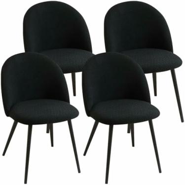 Imagem de Conjunto de 2 capas para cadeiras de sala de jantar, capas protetoras para cadeiras com encosto curvo e sem braços, ideais para cozinha, escritório e sala de estar.