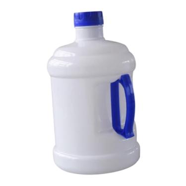 Imagem de Dynwave Garrafa de água reutilizável, cantil portátil de 3 litros com tampa, ideal para camping, escritório, esportes, carro e trailers. Versátil e prática, Branco Leitoso Azul