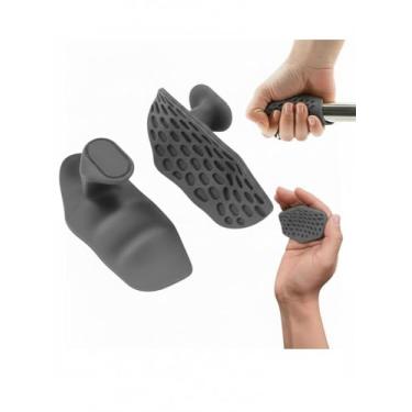 Imagem de Luva de Academia Grip Antiderrapante com Protetor Palmar – Unissex, Musculação - Ideal para Treino, Academia e Exercícios (Cinza)