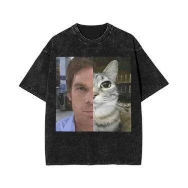 Imagem de Camiseta Vintage Edição Dexter Morgan, Lavada, Retro, Estilo Trendy, D