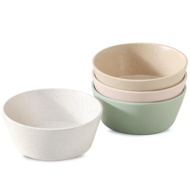 Imagem de UBEE Conjunto de 4 tigelas de sopa de cerâmica, tigelas de cereais de 16 cm, tigelas de servir no micro-ondas para aveia, sopa, macarrão, ramen, sobremesa, frutas, para café da manhã, almoço e jantar