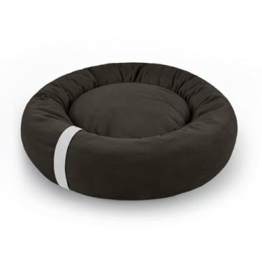 Imagem de Cama Pet Ninho Redonda Para Gato e Cachorro Ultra Macia Lavável Impermeável Luxo Donut(Marrom Touch)