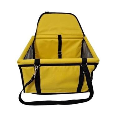Imagem de Cadeirinha Assento Cadeira Pet de Carro para Cães Cachorro Gatos ATÉ 10KG -Transporte Passeio Viagem(Amarelo)