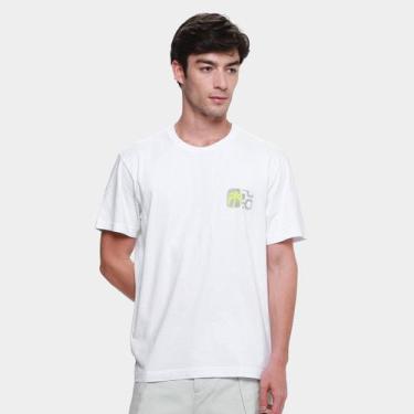 Imagem de Camiseta Osklen Stone Seaside View Masculina, Branco, M