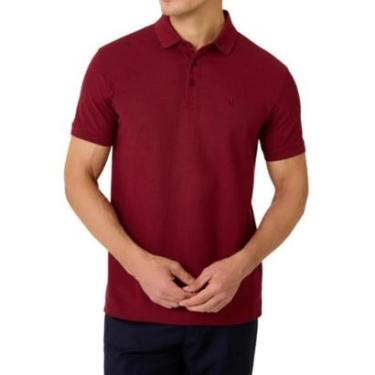 Imagem de Camisa Masculina Dudalina Gola Polo Pima Vinho - 77431014-Masculino