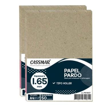 Imagem de Papel Pardo Tipo Holler para Cartonagem A4 1,65mm 210x297mm 50un - Cas