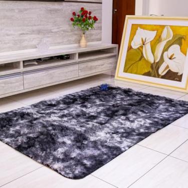 Imagem de Tapete Sala 3x2m Pelo Baixo Antialergico Antiderrapante (CINZA MESCLADO)