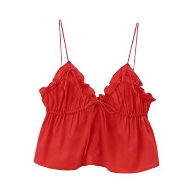 Imagem de Blusa Feminina Sem Mangas Com Laço Em Popeline, Moda De Verão, Top Cro