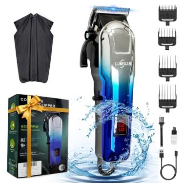 Imagem de Maquina Cortar Cabelos sem Fio 5W Lumiar 4 Pentes Blue USB